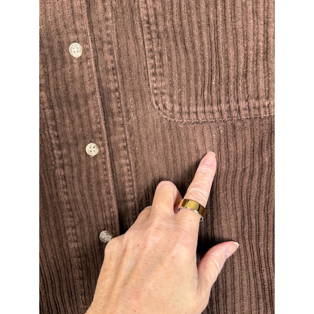 Vintage JCPenney Corduroy Shirt Jacket Brown Mens XL Made in USA - Picture 3 of 8